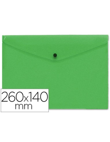 CI | Carpeta liderpapel dossier broche polipropileno tamaño sobre americano 260x140mm verde