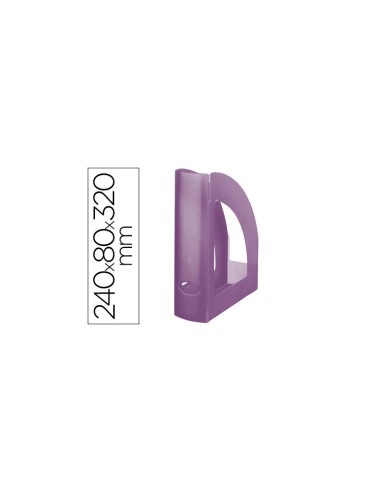 CI | Revistero plastico q-connect violeta translucido
