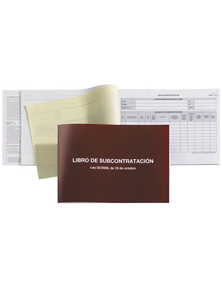 CI | Libro subcontratacion miquelrius folio natural juego de 10 hojas autocopiativas
