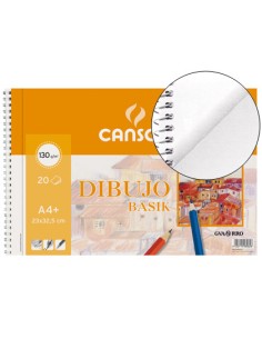 CI | Bloc dibujo basik din a4+ espiral 23 x 32.5 cm -20...