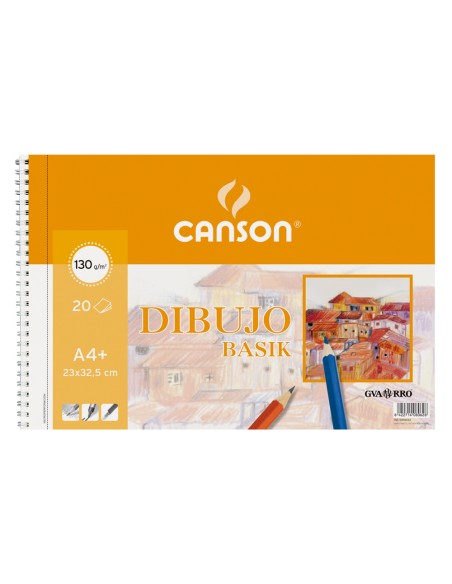 CI | Bloc dibujo basik din a4+ espiral 23 x 32.5 cm -20 hojas microperforado -2 taladros
