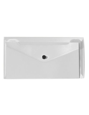 CI | Carpeta liderpapel dossier broche polipropileno tamaño sobre americano 260x140mm transparente