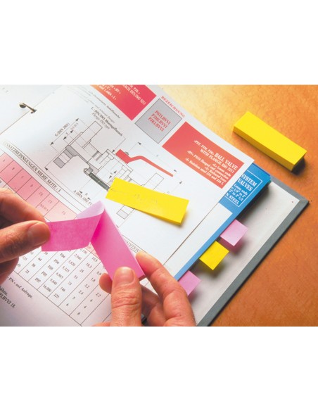 CI | Bloc de notas adhesivas quita y pon post-it 15 x 50 mm colores surtidos mininotas 670/5