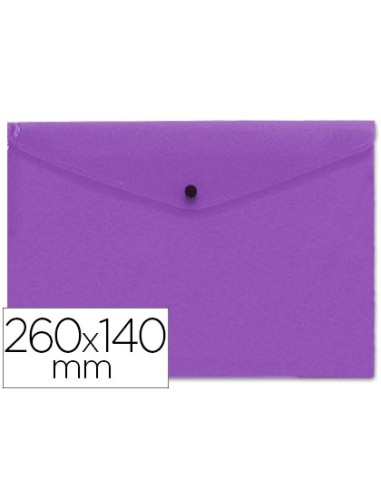 CI | Carpeta liderpapel dossier broche polipropileno tamaño sobre americano 260x140mm violeta