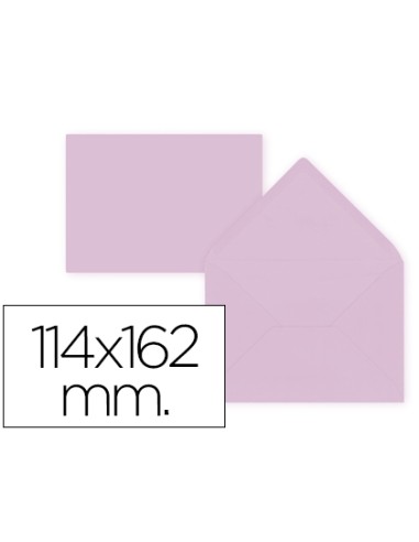 CI | Sobre liderpapel c6 rosa palido 114x162 mm 80gr pack de15 unidades