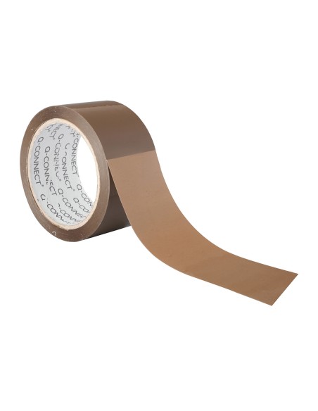 CI | Cinta adhesiva q-connect polipropileno havana 66 mt x 75 mm para embalaje