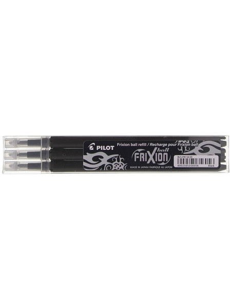 CI | Recambio boligrafo pilot frixion ball negro caja de 3 unidades
