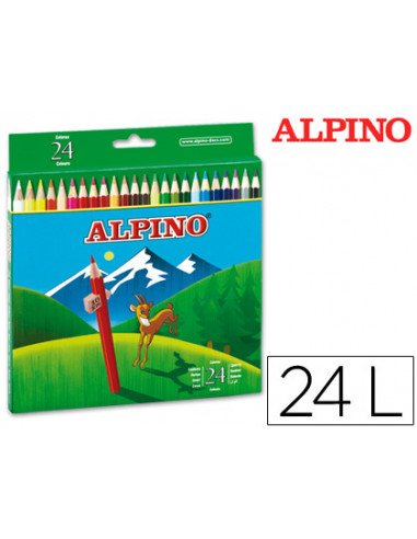 CI | Lapices de colores alpino 658 c/ de 24 colores largos