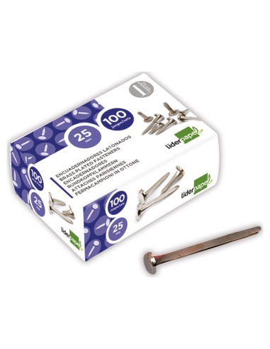 CI | Encuadernadores liderpapel n.5 25 mm -caja de 100 niquelados
