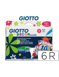 CI | Rotulador giotto decor textile para camisetas 6 colores