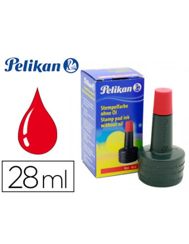 CI | Tinta tampon pelikan rojo frasco de 28 ml