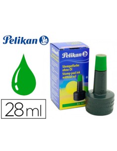 CI | Tinta tampon pelikan verde frasco de 28 ml