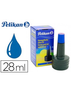 CI | Tinta tampon pelikan azul frasco de 28 ml
