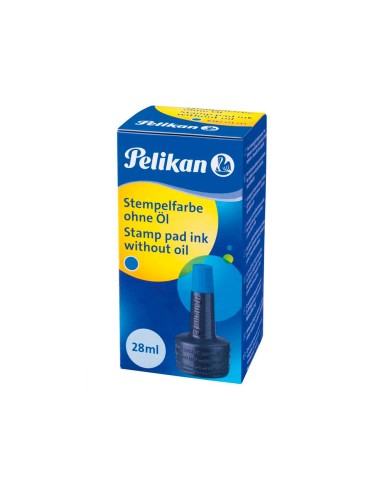 CI | Tinta tampon pelikan azul frasco de 28 ml