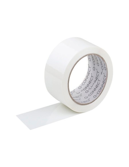 CI | Cinta adhesiva q-connect polipropileno blanca 66 mt x 75 mm para embalaje