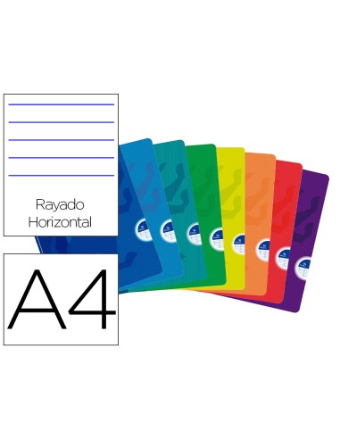 CI | Libreta escolar oxford openflex tapa flexible optik paper 48 hojas din a4 rayado horizontal colores surtidos