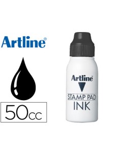 CI | Tinta tampon artline negra -frasco de 50 cc