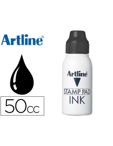 CI | Tinta tampon artline negra -frasco de 50 cc