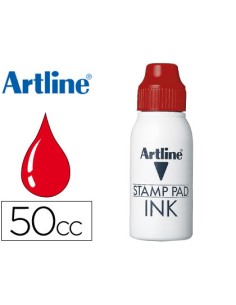 CI | Tinta tampon artline roja -frasco de 50 cc