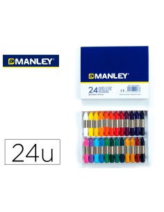 CI | Lapices cera manley -caja de 24 colores ref.124