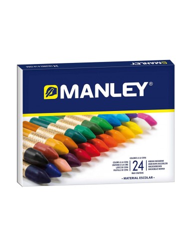 CI | Lapices cera manley -caja de 24 colores ref.124