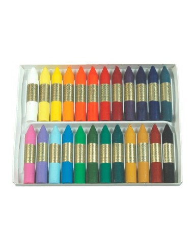 CI | Lapices cera manley -caja de 24 colores ref.124