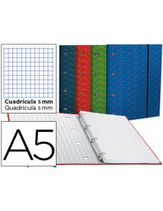 CI | Carpeta con recambio liderpapel a5 cuadro 5mm...