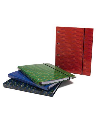 CI | Carpeta con recambio liderpapel a5 horizontal forrada 4 anillas 20mm