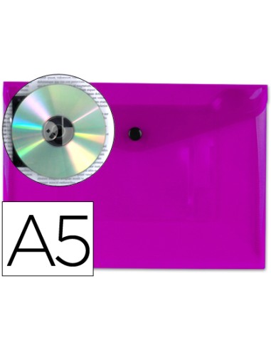 CI | Carpeta liderpapel dossier broche 34356 polipropileno din a5 violeta transparente