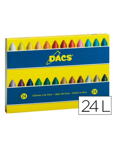 CI | Lapices cera dacs caja de 24 colores