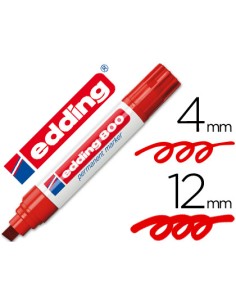 CI | Rotulador edding marcador permanente 800 rojo -punta...