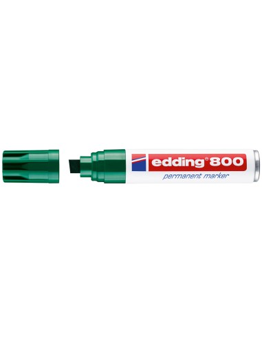 CI | Rotulador edding marcador permanente 800 verde -punta biselada 12 mm