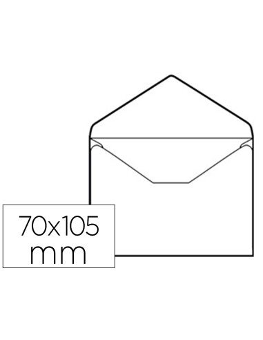 CI | Sobre liderpapel n.0 blanco tarjeta de visita 70x105mm engomado caja de 100 unidades