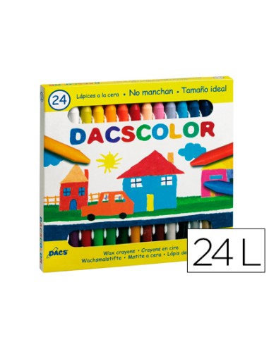 CI | Lapices cera dacscolor caja de 24 colores