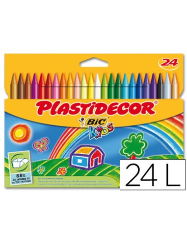 CI | Lapices cera plastidecor caja de 24 colores