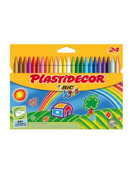 CI | Lapices cera plastidecor caja de 24 colores