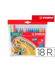 CI | Rotulador stabilo trio caja de 18 colores