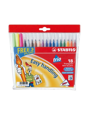 CI | Rotulador stabilo trio caja de 18 colores