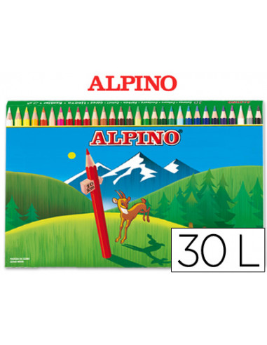 CI | Lapices de colores alpino 659 30 colores -caja de carton