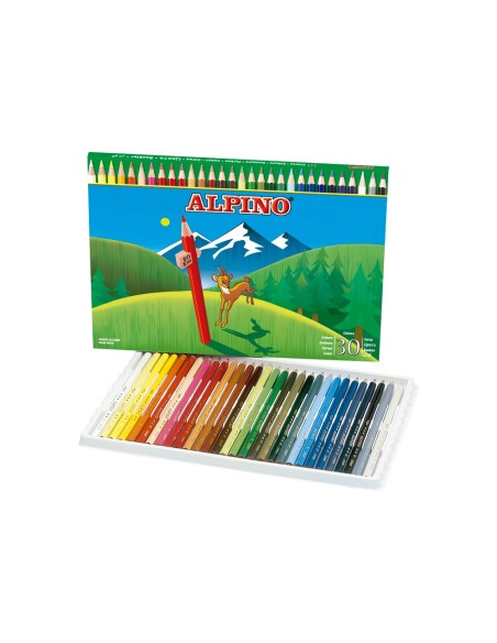 CI | Lapices de colores alpino 659 30 colores -caja de carton