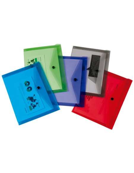 CI | Carpeta liderpapel dossier broche polipropileno din a6 rojo transparente