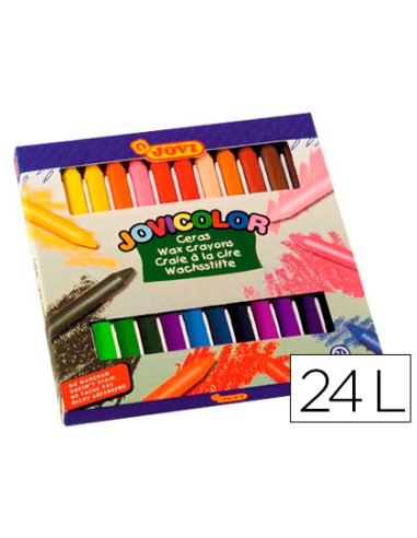 CI | Lapices cera jovicolor -caja de 24 colores