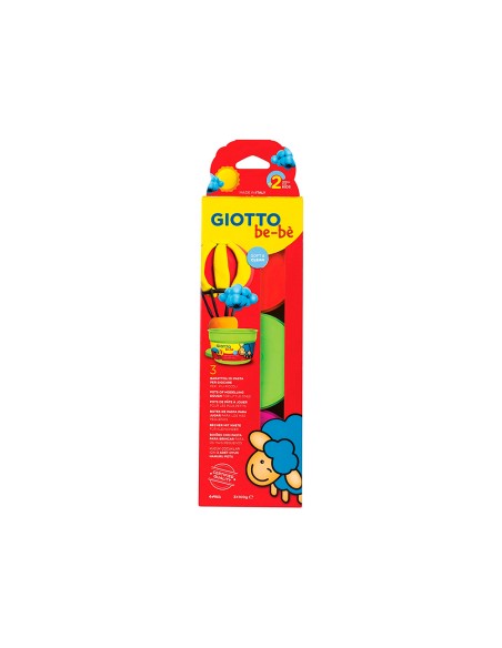 CI | Pasta para modelar giotto bebe pack 3 colores surtidos dermatologicamente testada