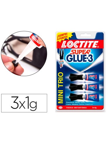 CI | Pegamento loctite super glue -3 1g blistes mini trio