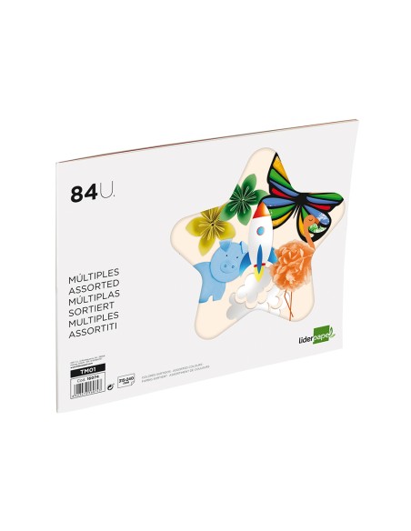 CI | Bloc trabajos manuales liderpapel multiple 240x315mm 84 hojas colores surtidos