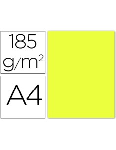 CI | Cartulina guarro din a4 amarillo limon 185 gr...