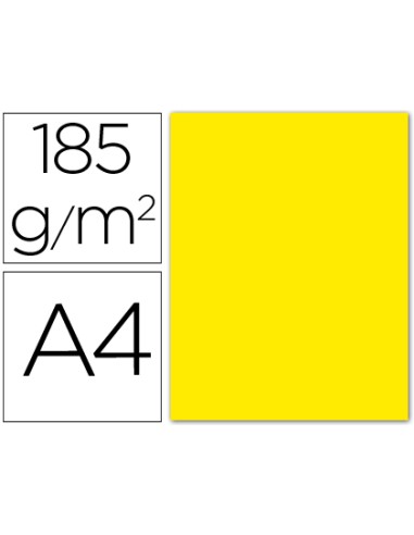 CI | Cartulina guarro din a4 gualda 185 gr paquete 50 h