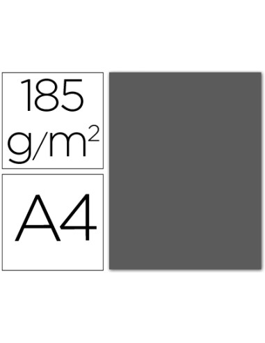 CI | Cartulina guarro din a4 gris plomo 185 gr paquete 50 h