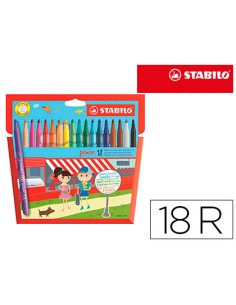 CI | Rotulador stabilo power caja de 18 colores