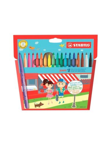 CI | Rotulador stabilo power caja de 18 colores
